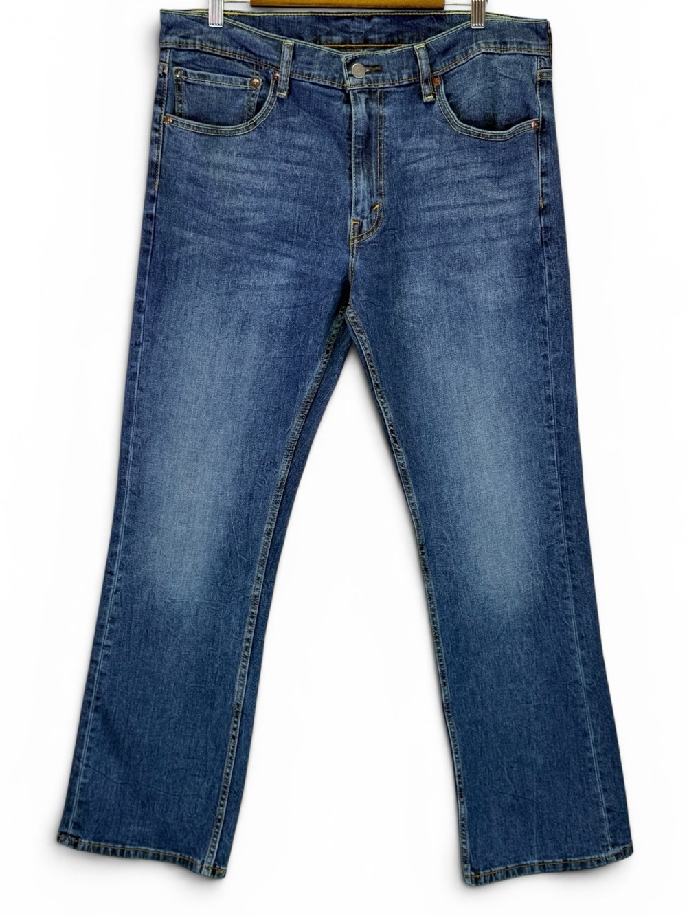 Levi's Men's 527 Slim Bootcut Denim Blue Jeans Faded Dark Wash Size 36x32